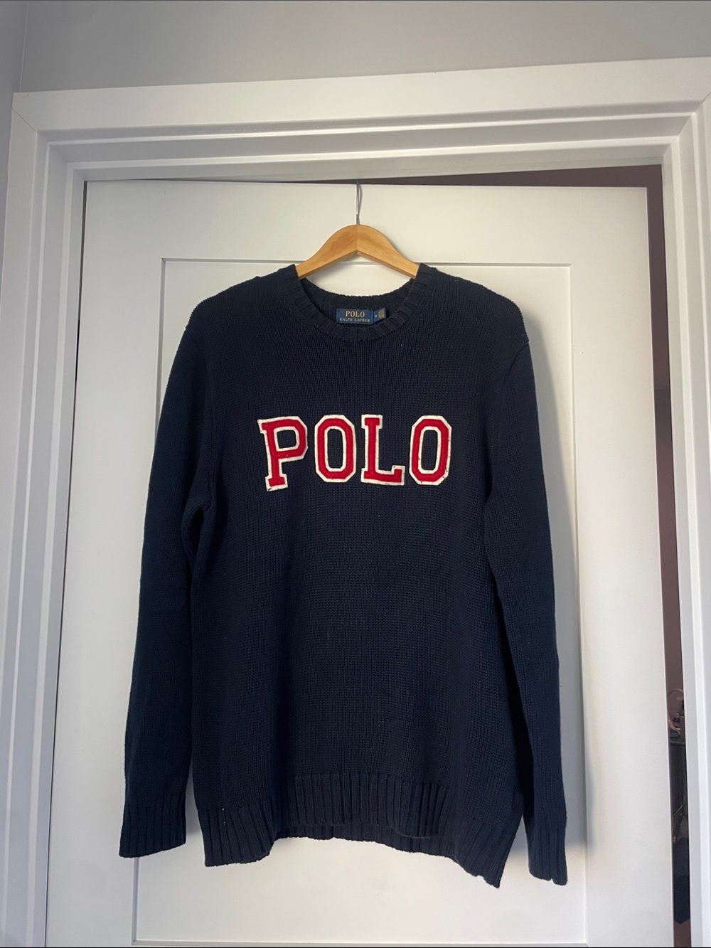 Polo by Ralph Lauren Navy SPELLOUT Knit 🚨